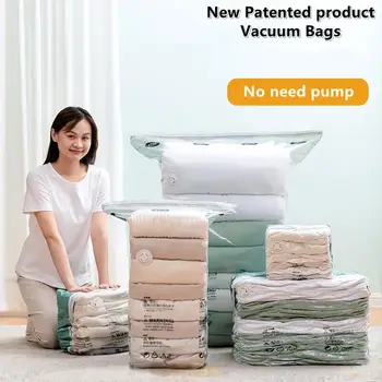 Extra Large No-Pump Vacuum Storage Compression Bags, Practical Space Saver to Store…