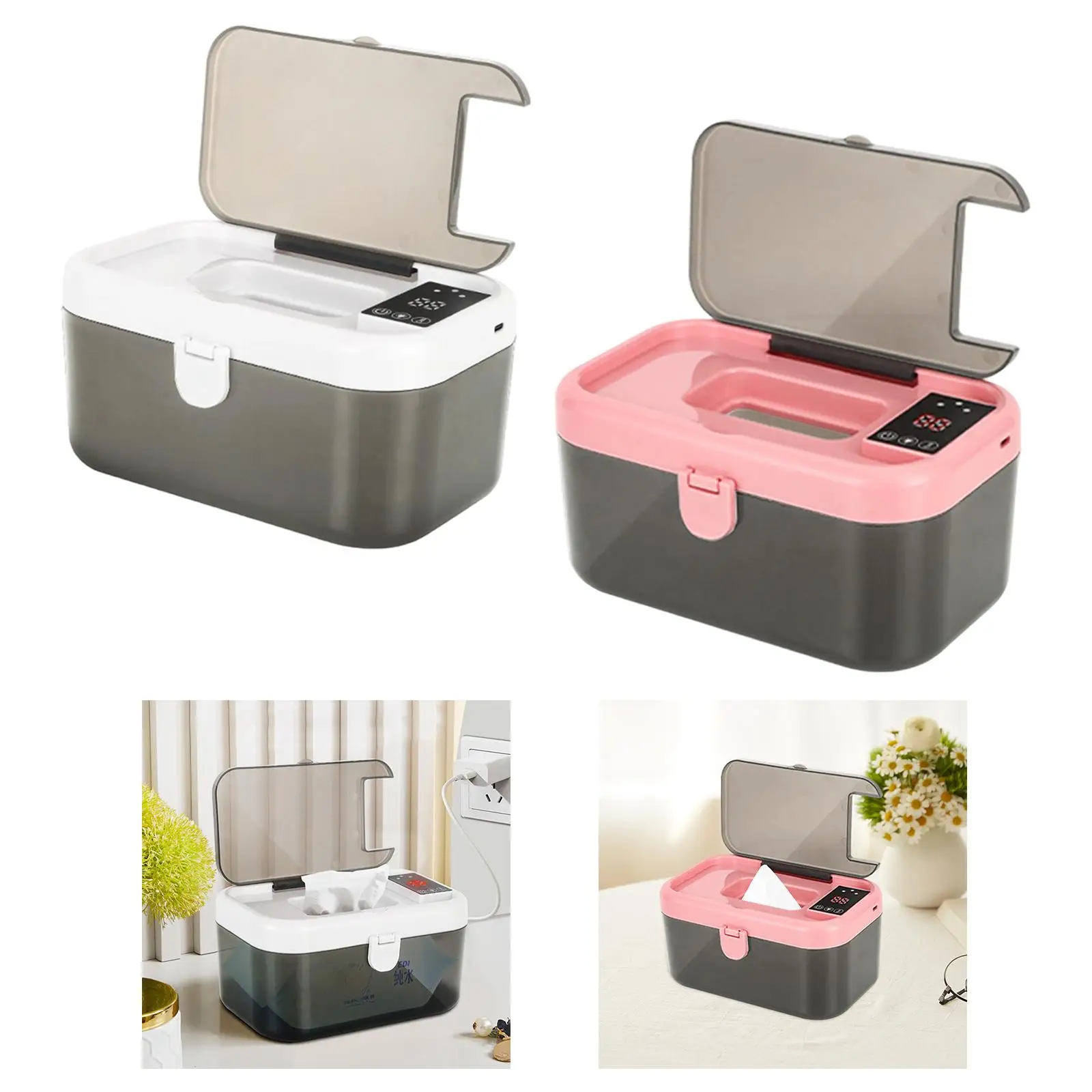 ضوء ليلي أكثر دفئًا من بيبي، مريح، سهل الاستخدام، قابل للتعديل بالتساوي 55/60/65 ° C حفاضات مسح أكثر دفئا للسيارة المنزل السفر أمي، #3