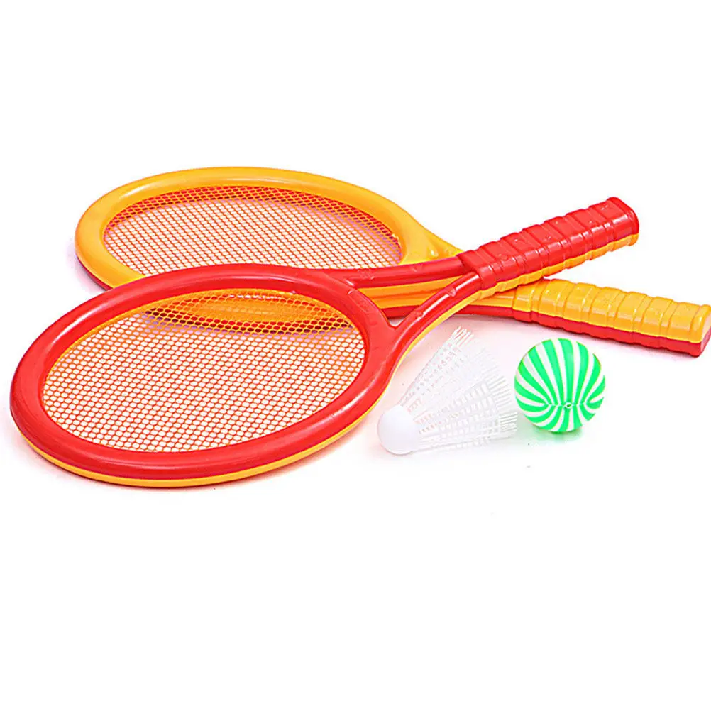 1Set Toddler Tennis Racket Set Small Size Easy Grip for Kids Ages 3 8 Beginner Training Garden Backyard Play Tennis Badminton