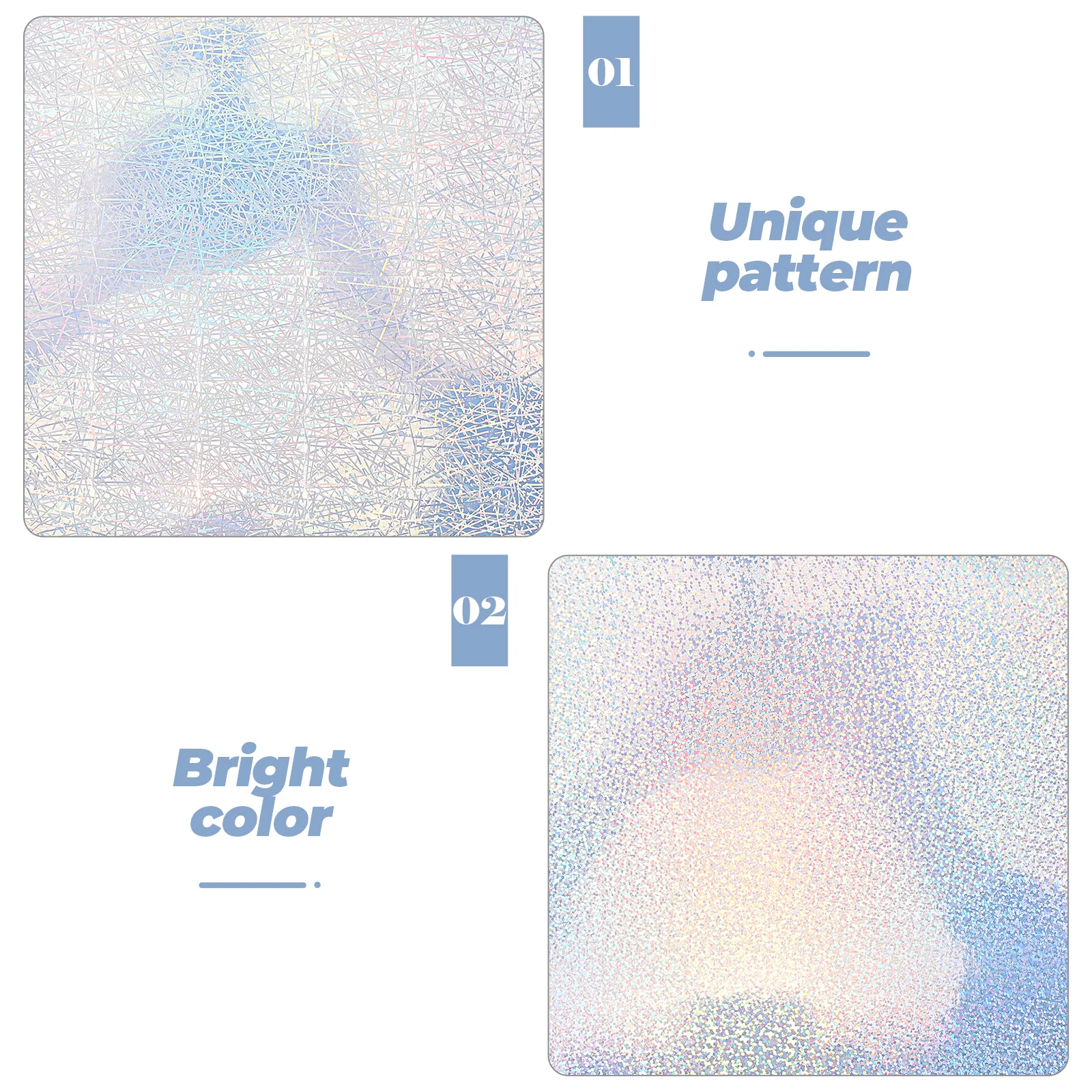 

10pcs Holographic Sticker Sheets Cuttable Multi-Use Decals Diy Craft Film For Mug Car Glass Decor Self-Adhesive Diy Engraving