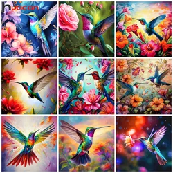 Huacan Diamond Painting Animal Hummingbird 5D DIY Mosaic Flower Art Home Decorative Rhinestone Pictures Craft Kit