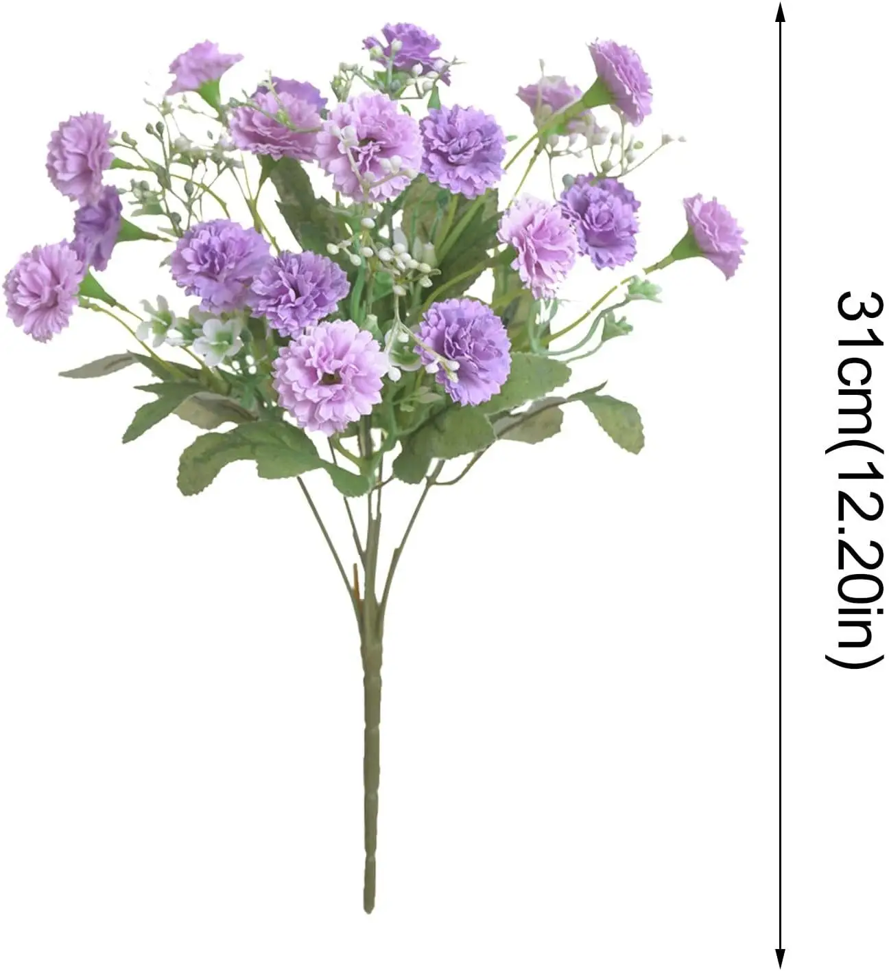 屋外用の耐紫外線人工花、フェイクローズブーケ、色褪せない造花、植物と低木、手結びアレンジメント