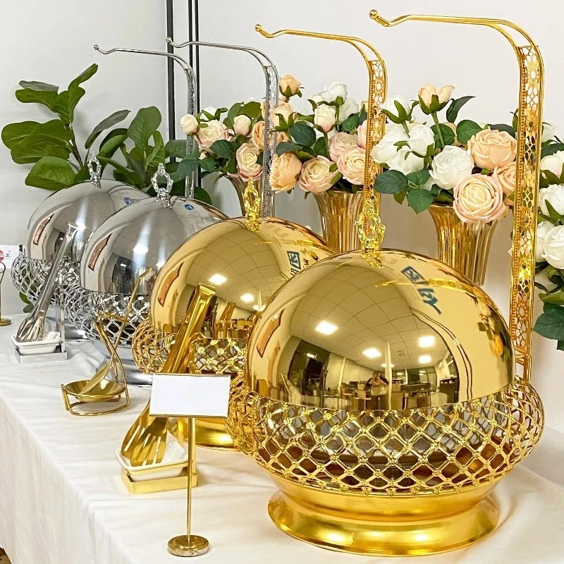 Wedding Party Luxury Serving Chaffing Dishes Buffet Food Warmer Cheffing Catering Stainless Steel Hanging Chafing