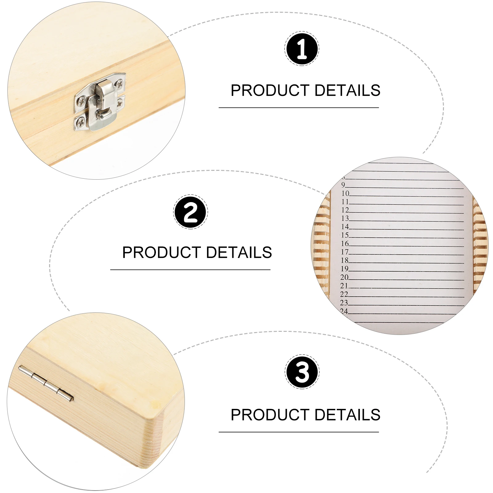 

100 Slices Wooden Microscope Slide Storage Storage Case Teaching Specimen Holder Container