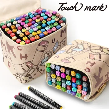 TouchMark 30/40/60/80 Colors Dual Head Art Markers Pen Oily Alcohol Marker Brush Pen Art Supplies for Animation Manga Draw