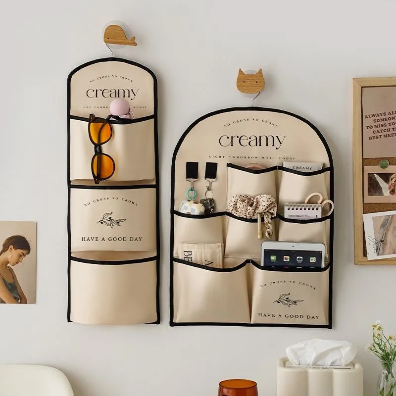 

Cotton Cloth Storage Bag Behind The Door Wall Mounted Storage Bag Dormitory Hanging Bag Wall Hanging Bag Storing Item ZE763