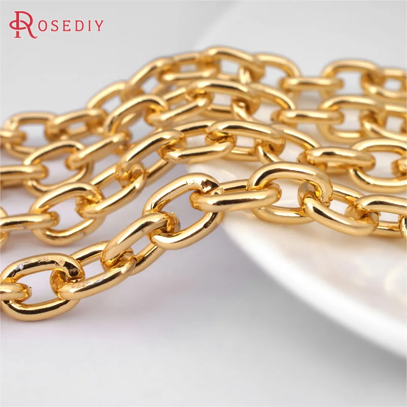 2 Meters 10x7MM Aluminum Round Oval Shape Chains Necklace Chains Diy Jewelry Making Findings Accessories Wholesale