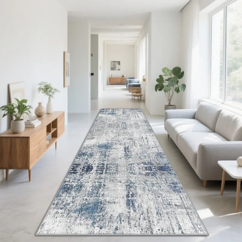 Nordic Hallway Abstract Villa Long Corridor Carpet Runner Hall Passageway Home Large Rug Stairway Comfortable Durable Mat