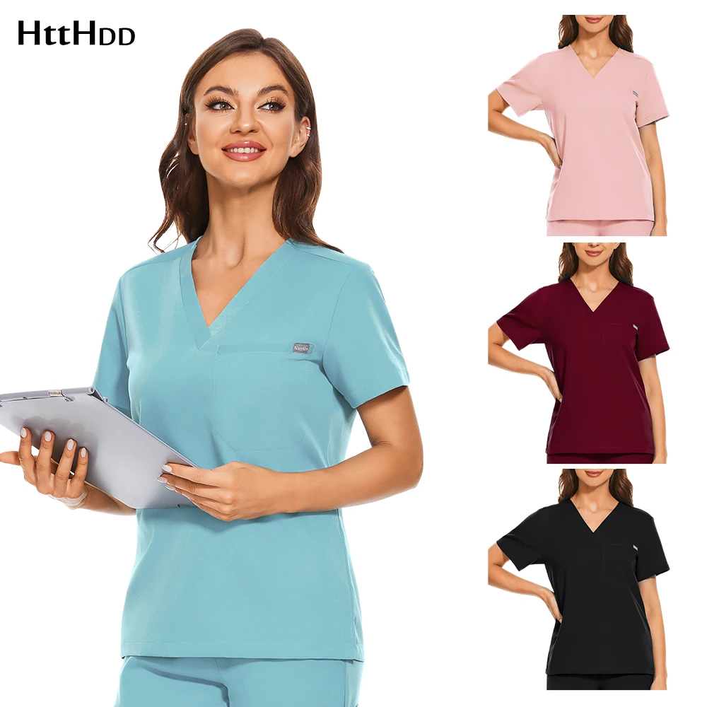 

Nurse Uniforms Women Fashion Doctor Healthcare Work Specific Clothing Operating Room Surgical Gown Hot Selling Multi-color Scrub