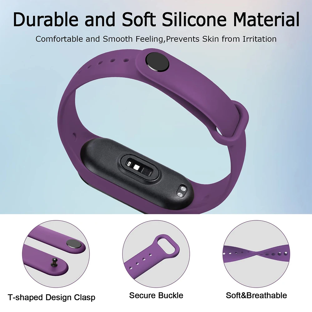 سيليكون الرياضة ووتش الفرقة ، Watchbands ل شاومي مي باند 7 ، 6 ، 5 ، سوار NFC ، معصم ، حزام ، 4 ، 3