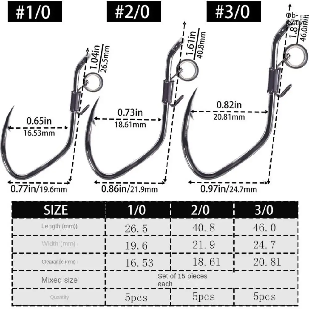 10 قطعة Pickerel لايف الروبيان الطعم السنانير أحمق الاعشاب دودة لينة دودة هوكسبيل هوك واحد واسعة الفجوة عالية الكربون الصلب صيد السمك #6