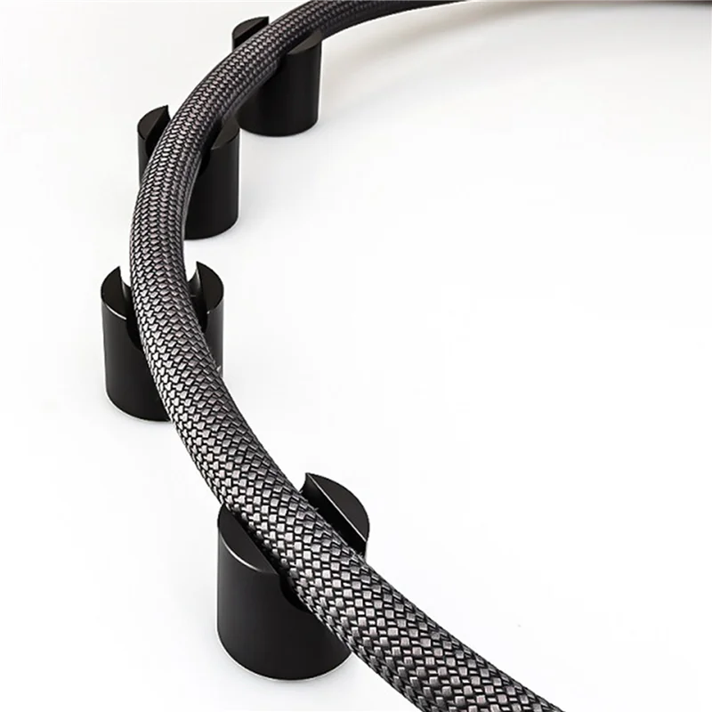 8Pcs HIFI Cable Stand Booster Holder Support Frame Anti-Shock Foot Multi-Function Speaker Cable Trailing Pad Black