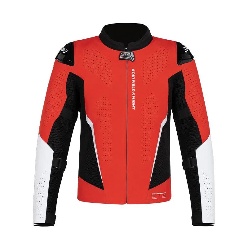Men Summer Breathable Mesh Motorcycle Riding Jacket Aerodynamic Hump Commuter Anti-fall Motorbike Jacket Verano Resistente
