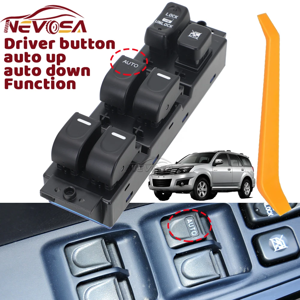 Auto Power Window Control Switch For Great Wall Haval H3 H5 2005 2006-2012 2013 Wingle 3 5 Regulator Glass Button 3746100-K00-B1