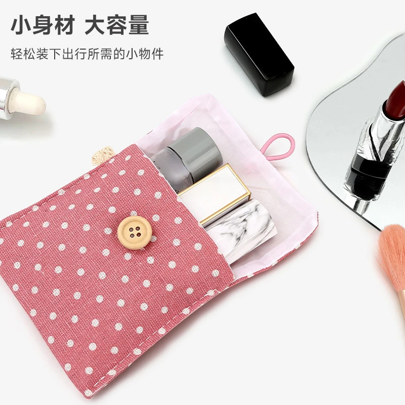 New Sanitary Pad Pouch Mini Folding Women Cute Bag for Gaskets Napkin Towel Storage Bags Pouch Case Sanitary Pad Organizer