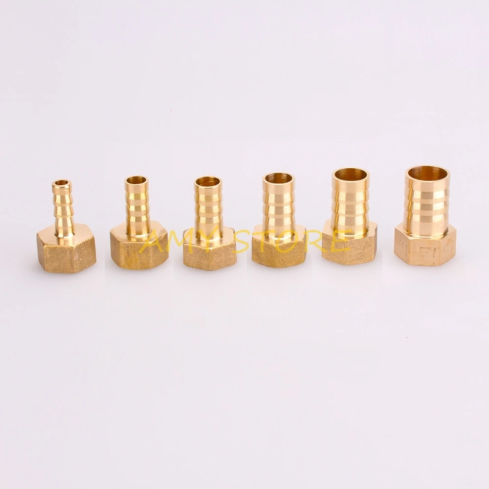 1Pc In Ottone Barb Coda Tubo Dell'aria Tubo OD 4 6 8 10 12 14 16 19mm-Male Femminile 1/8 1/4 3/8 1/2 3/4 "BSP Connettore Accoppiatore Adattatore Comune