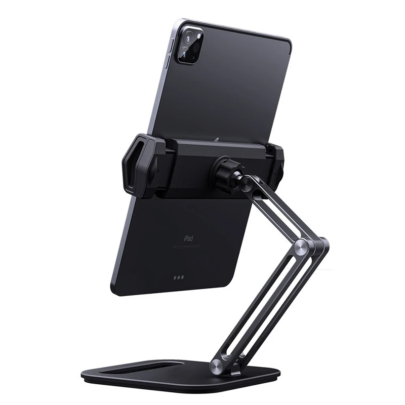 

Aluminum Tablet Stand Desktop Phone Tablet Holder Stand Flodable Adjustable 5-13inch Tablet Phone Desktop Mount for iPad Pro12.9