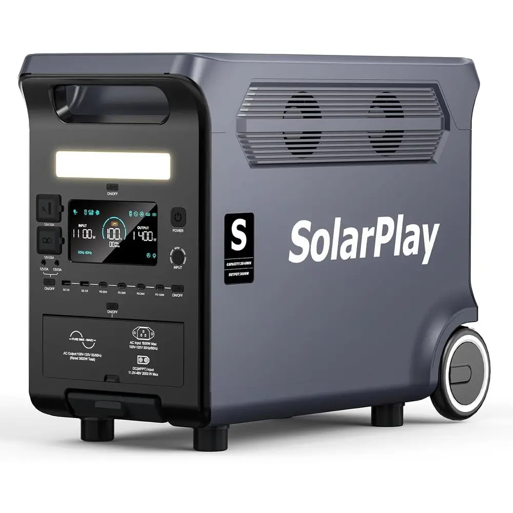

rPlay Q3600 Portable Power Station, 3600W AC Output(Surge 5500W) 3840Wh LiePO4 Battery r Powered Generator, ential Home Backup o