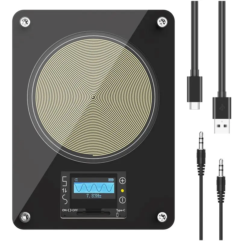 

Регулируемый генератор резонанса Шумана CJSD-0.01-999.99Гц, 7.83Гц, генератор синусоидальных волн, перезаряжаемый, 4 порта AUX, черный