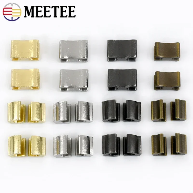 50/100Pcs Meetee 3# 5# Metal Zipper U Stopper Repair Kit Zips Tail Clip Non-slip End Locks DIY Tailor Tools Sewing Accessories