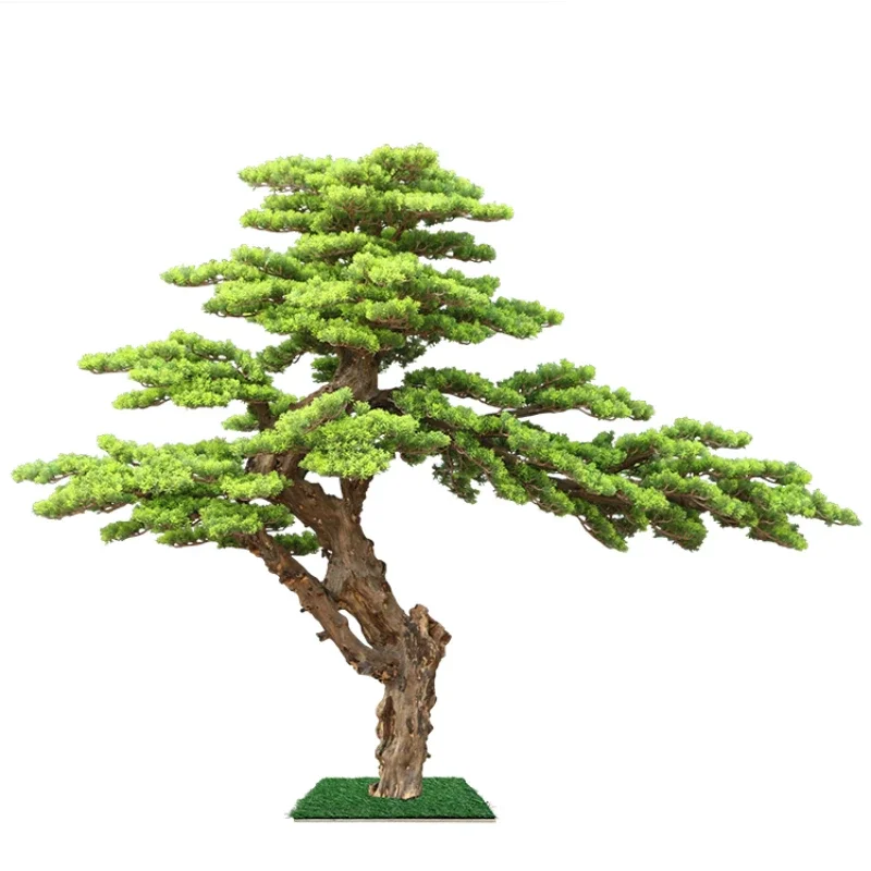 

Solid Wood Imitative Tree Indoor Floor Pine Bonsai Hallway Soft Outfit Green Plant Fake Trees Decoration soportes para plantas