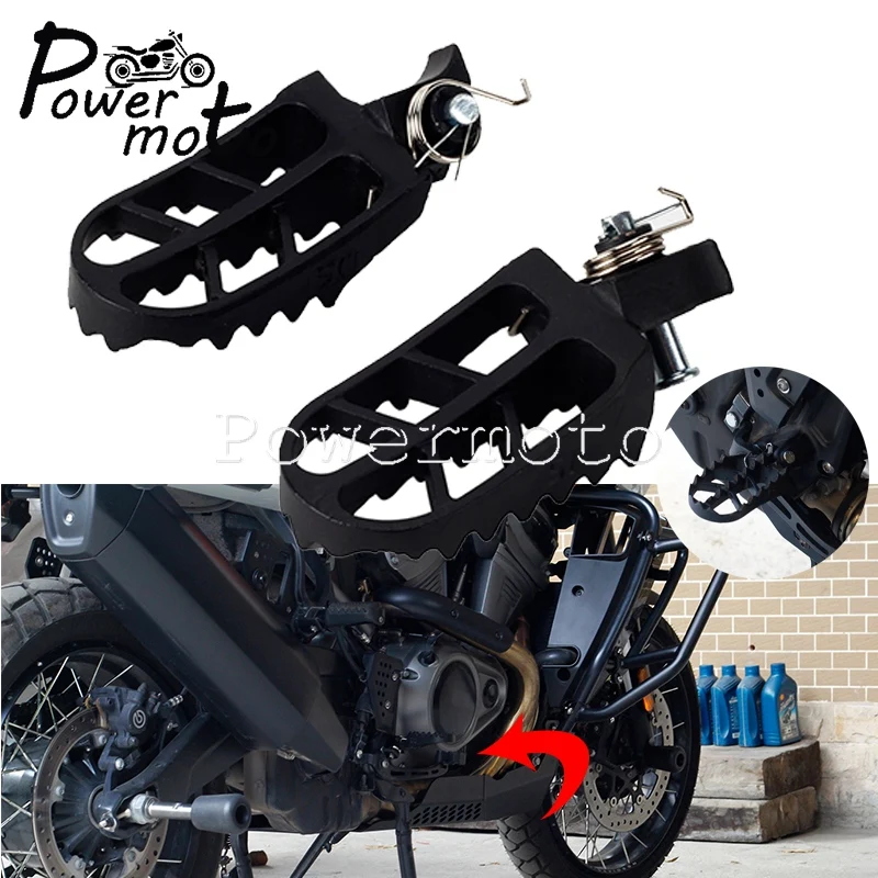 

1 Pair Motorcycle Footrest Premium Style Steel Side Rest Accessories Foot Pegs For Harley Pan America RA1250 RA1250S 2021 2022