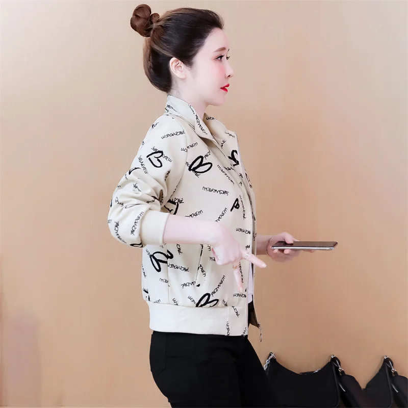 Spring Autumn Casual Jacket 2024 New Stand-Up Collar Women's Clothes Outeawer Solid Colour Fashion Baseball Uniform Coat Female