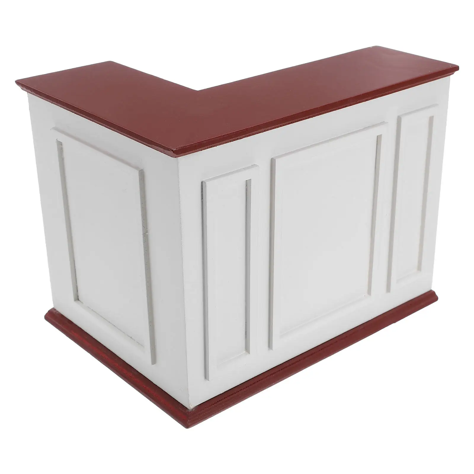 

1:8 Scale Miniature Counter Cabinet Handmade Wood Bar Table for Dollhouse Miniatures Room Furnishings Unique Home Office Desk