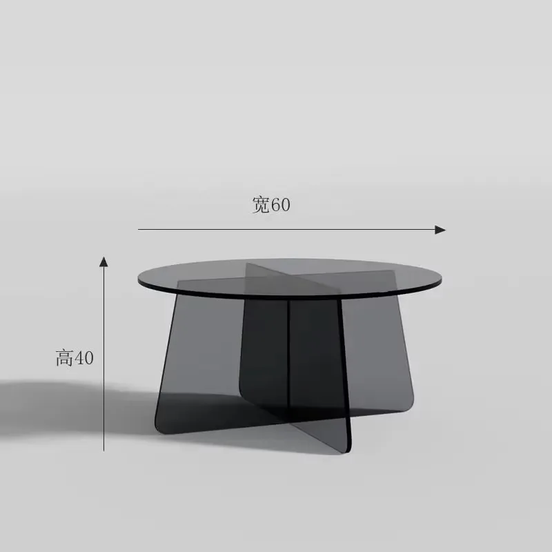b1 light luxury acrylic minimalist cream style household living room sofa coffee table