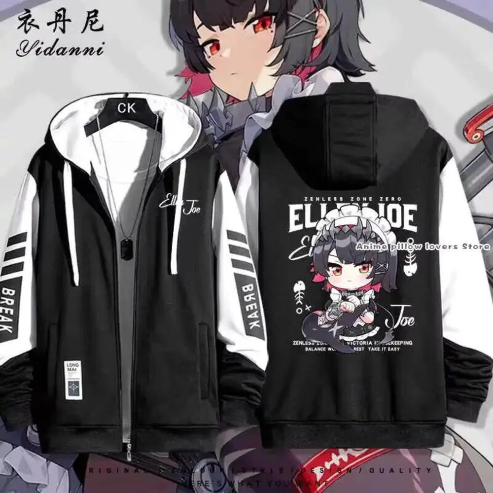 

NEW Game Zenless Zone Zero Ellen Joe Spring Autumn Print Jacket Zipper Hoodie Women Men Cosplay Hooded Costumes Couple Coat