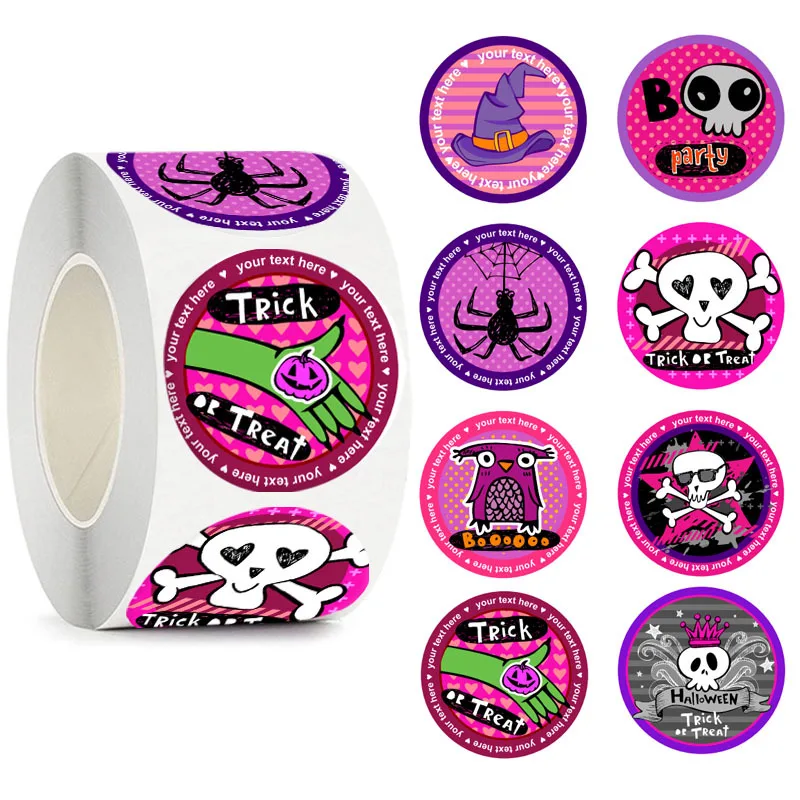 500 stks Halloween Bat Stickers Roll Laser Zwarte Vleermuis Waterdicht 3 Ontwerpen Glitter Zelfklevende Stickers voor Halloween Party