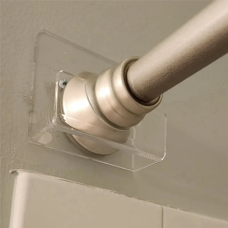 

ABRS-2 шт., акриловый держатель для занавески для ванны и душа для настенного фиксатора карниза, квадратный держатель для крепления штанги для душа