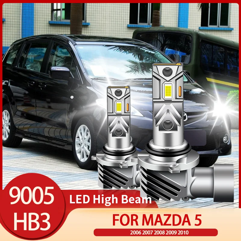 

2 шт. CANbus 6500K 60W 20000LM светодиодные фары дальнего света белые HB3/9005 для Mazda 5 2006 2007 2008 2009 2010