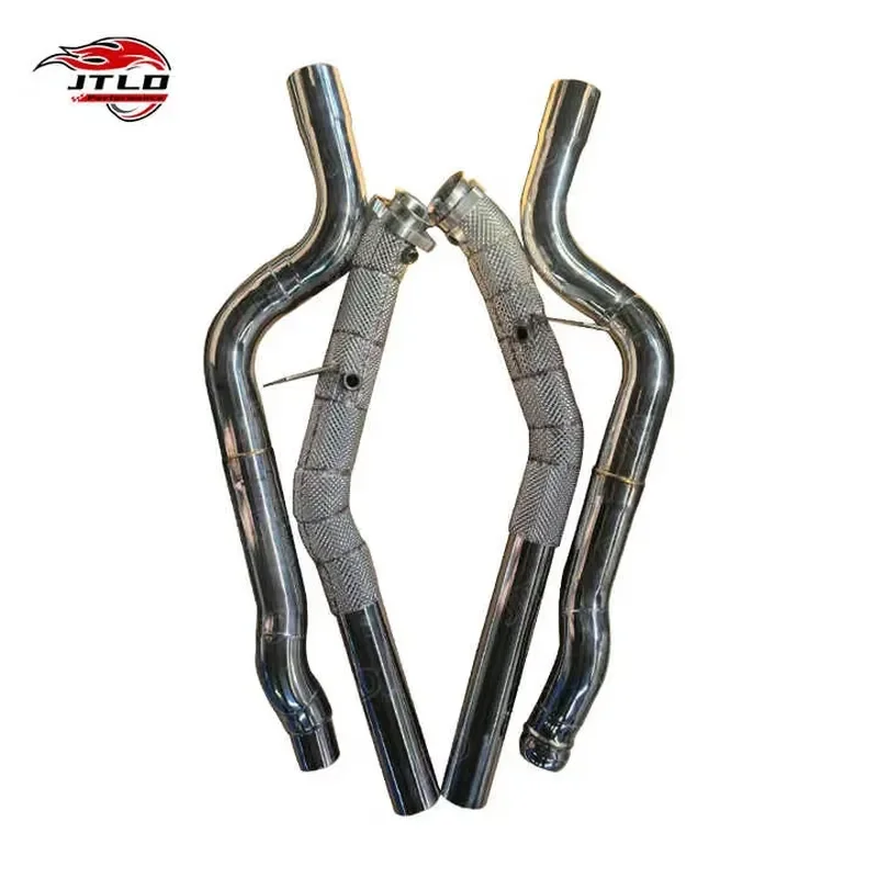 High Performance Stainless Steel Exhaust Downpipe for Mercedes W212 E550 V8 4-MATIC AWD 4WD 4.7