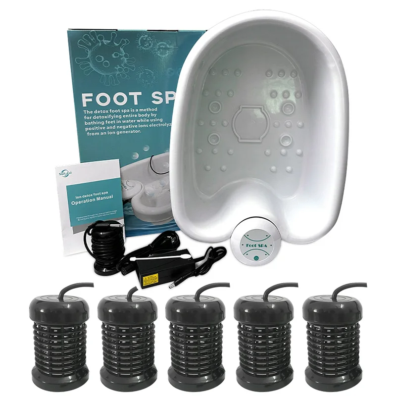 

Foot Spa Detox Machine Ionic Cleanse Detox Foot Bath Detoxifier FootBath Plantar Reflexology Foot Detox Arrays Massager Relax