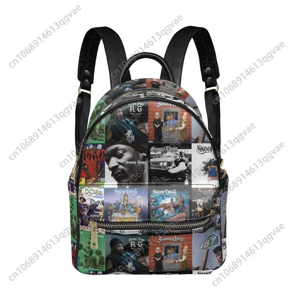 Snoop Dogg USA Rapper Munch Rucksack Damen Herren personalisierte doppelte Umhängetasche Geschäftsreise Büchertasche Rucksack Geschenk Tagesrucksack