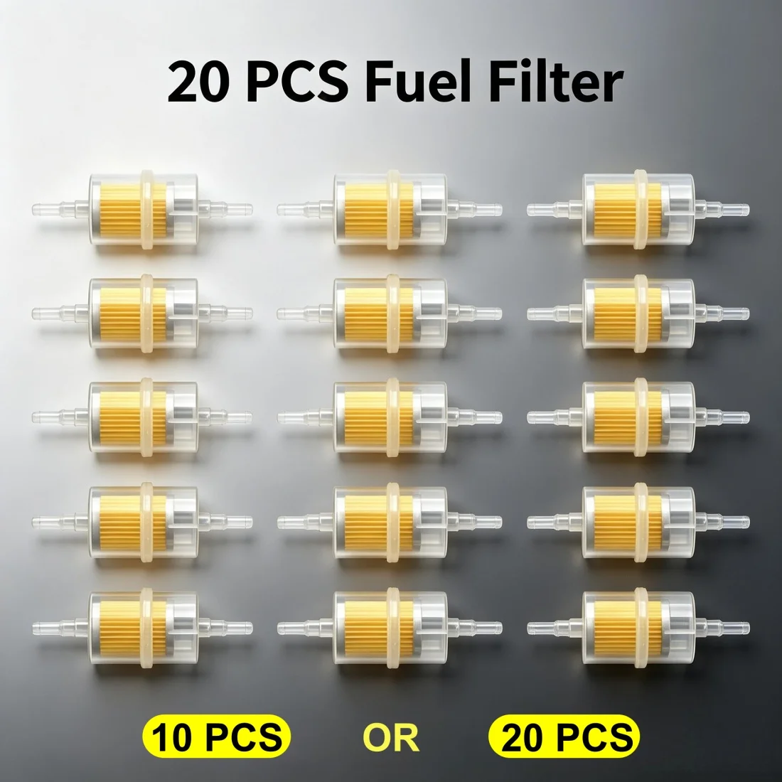 Universal 6mm 8mmTransparent Fuel Filter Motorcycle ATV Scooter Dirt Bike Small Engine Fuel Filter Replacement Parts 10/20 PCS