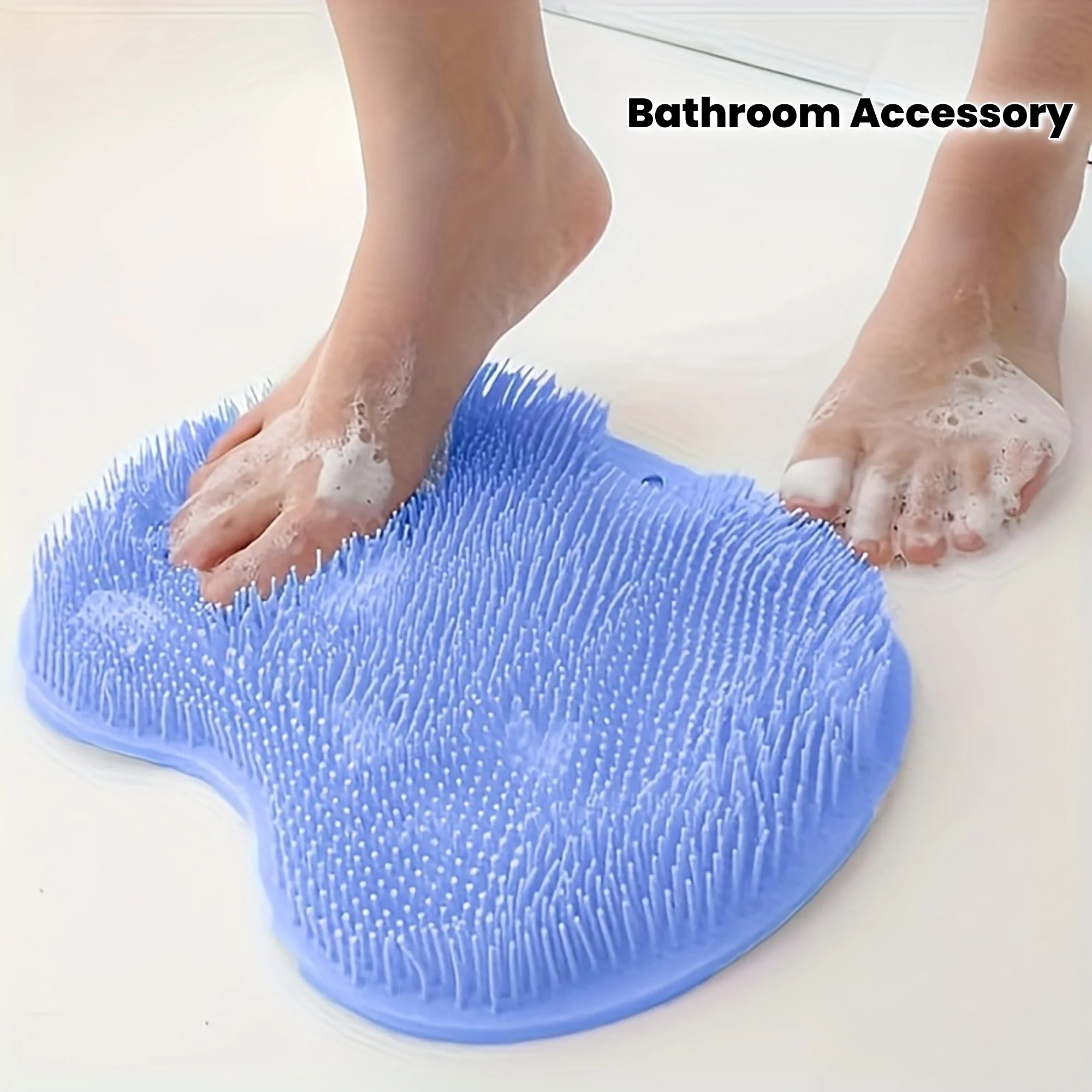 Anti-slip Shower Foot Scrubber Massager Cleaner Exfoliating Foot Massage Mat for Shower Bathroom