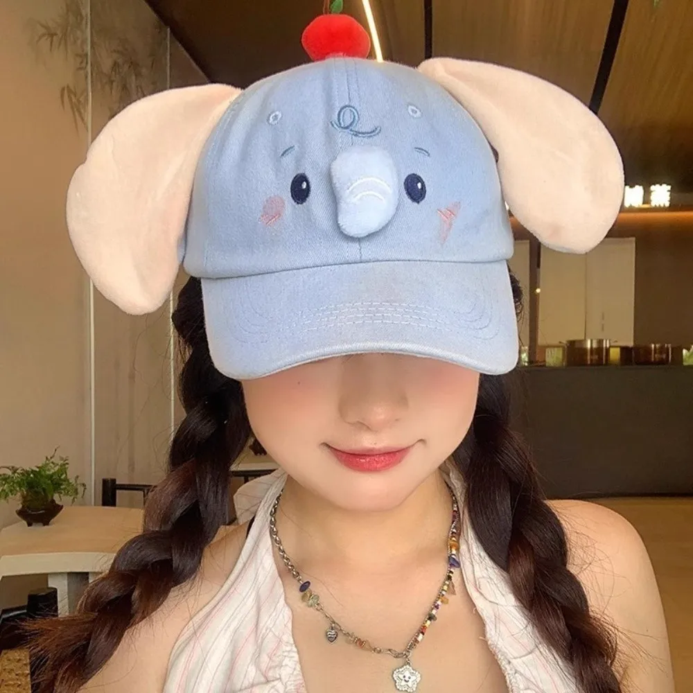 

Fashion Cute Elephant Baseball Cap Animals Y2k Peaked Cap Versatile Casual Sun Hat Girls