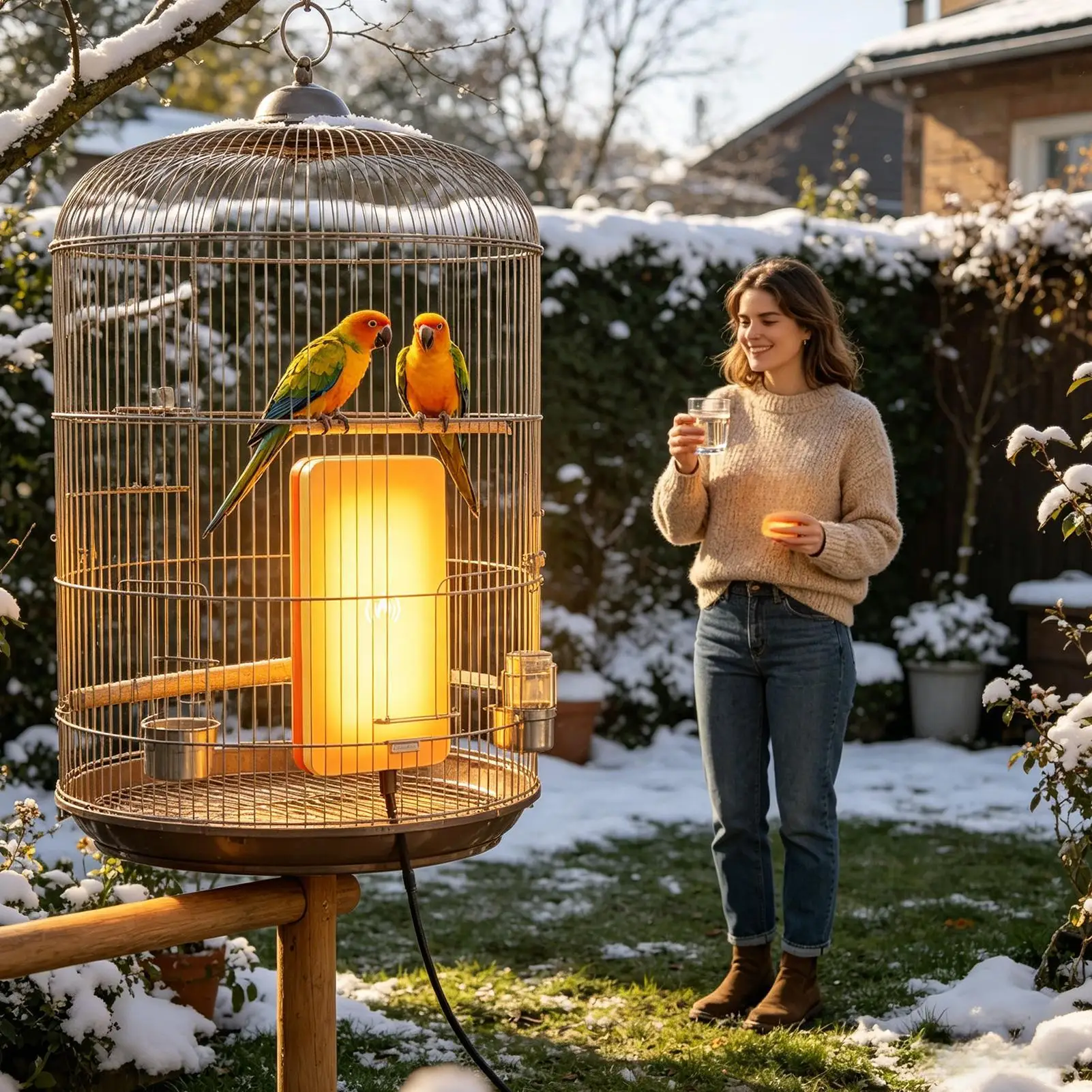 Bird Heater USB Plug Heating Board 18x10cm 5W Silent Parrot Heater With 1.5-meter Cable For Parakeet Finch Lovebird Pet Bath