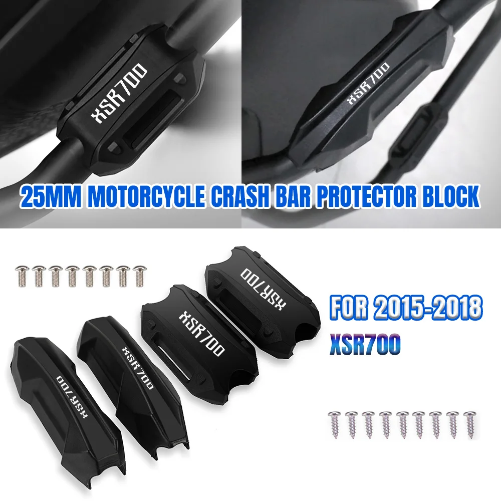 

Motorcycle Accessories Bumper Engine Guard 25MM Protect Block Crash Bar Decorative For Yamaha XSR700 XSR 700 2015 2016 2017 2018
