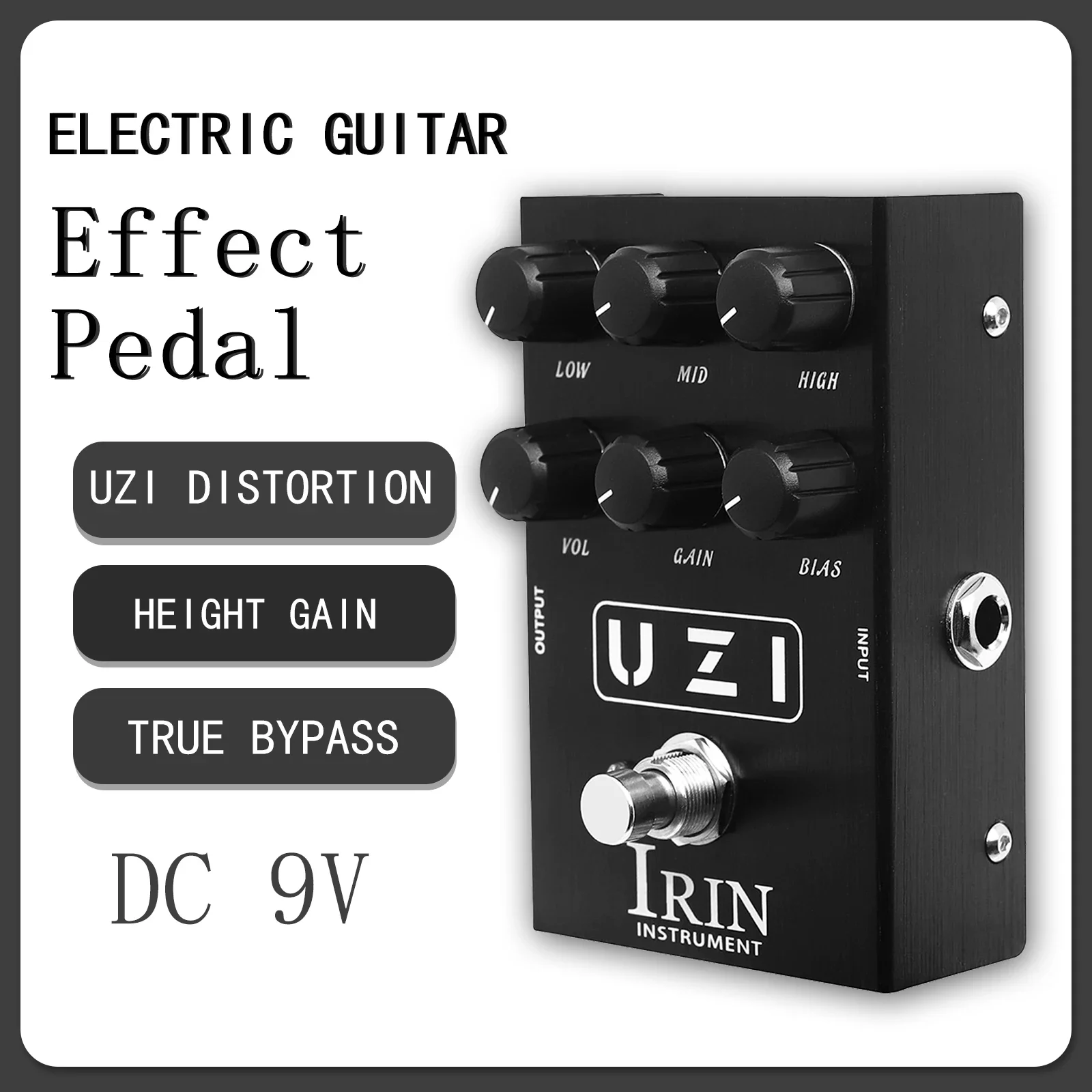 IRIN AN-35 UZI Elektrische Gitaar Effect Pedaal Distortion Britse Amerikaanse Distortion Effecten True Bypass Pedaal Gitaar Accessoires