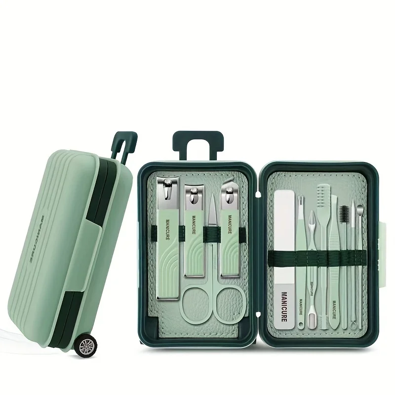 

12pcs/set Manicure Set - Nail Clippers Nail Care Tools, Beauty Tools Set Professional Eyebrow Scissors, Portable Travel Grooming