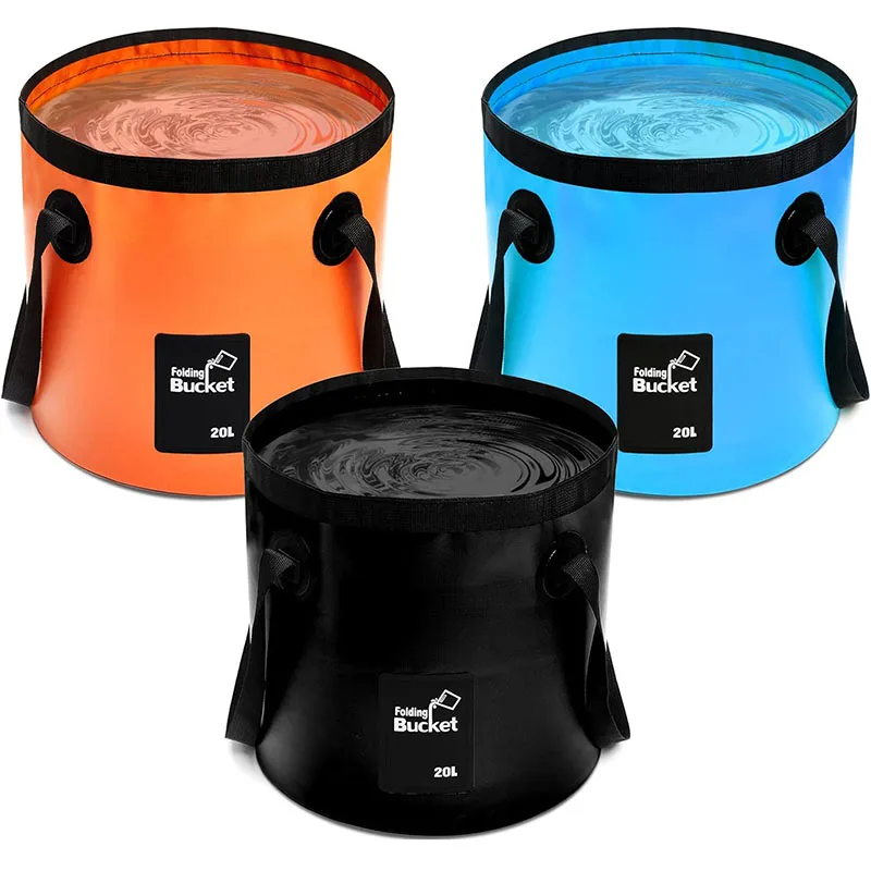 

Collapsible Bucket 3/5 Gallon Portable Water Container For Outdoor Traveling Hiking Fishing Car Washing Gardening Camping