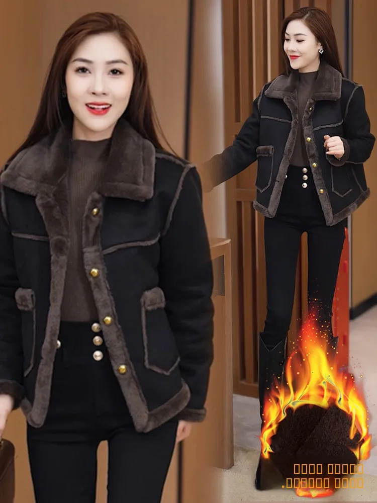 2026 Nieuwe Faionable Thiened Fce Gevoerde Winterjas Dames Design Leer En Bont Geïntegreerde Jas Woon-werkverkeer Sle Ort Jas