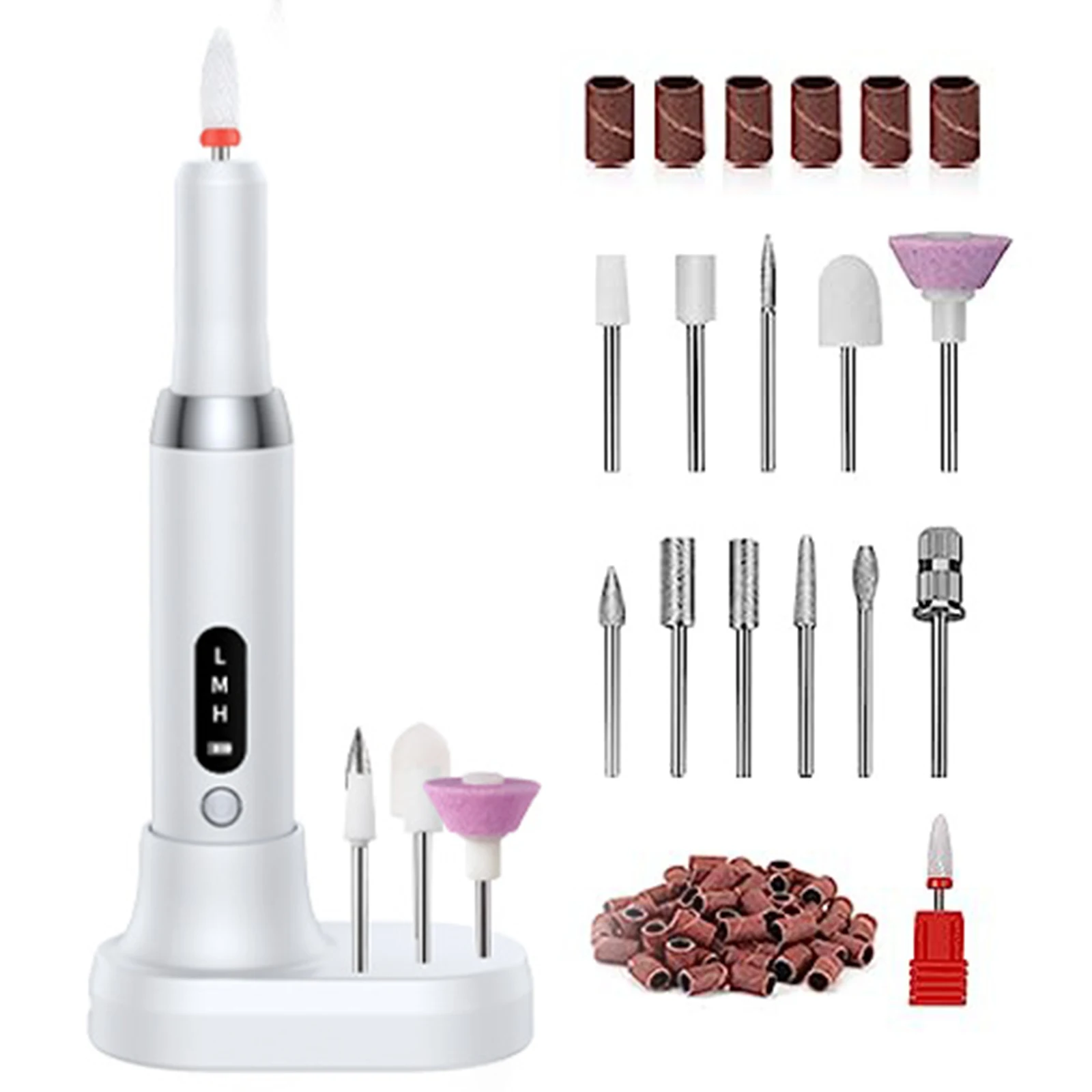 

Electric Nail Polisher Drill Bits Professional Nails Grinding Polishing Dead Skin Removal Art Sanding File Pen Manicure Machine