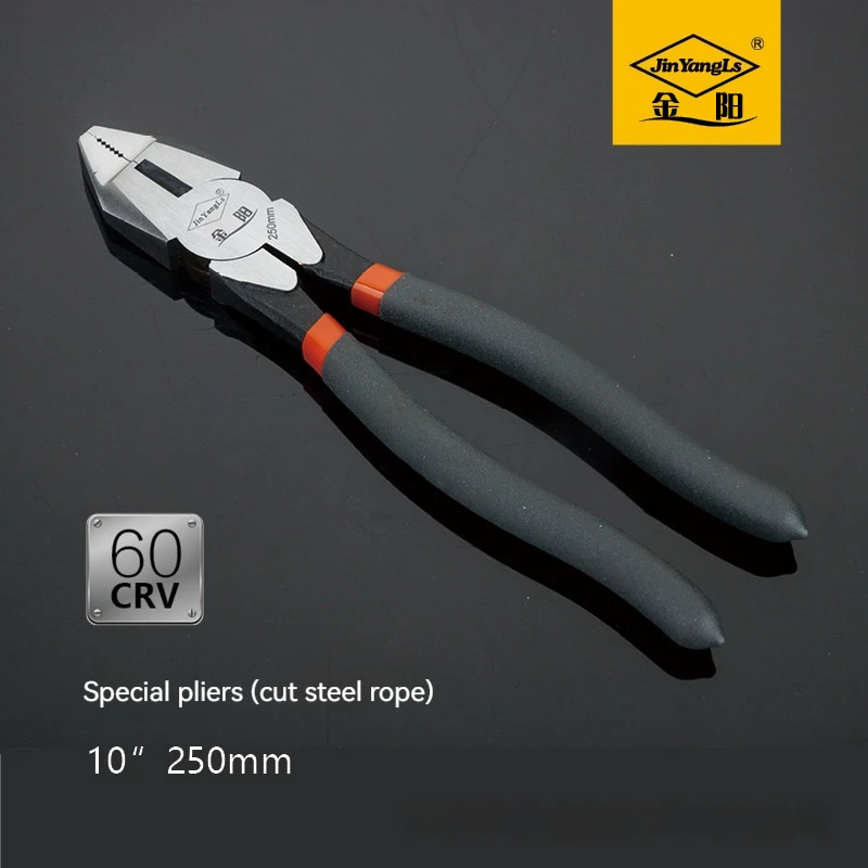 Multi-Purpose10-Inch Wire Pliers Sharp Large Opening Wire Strippers with Crimp Industrial Grade Hardware Hand Tools