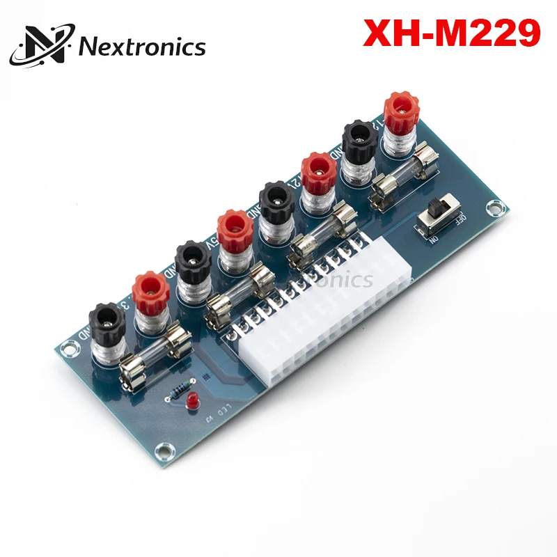 1PCS XH-M229 ATX Power Supply Adapter Board 3.3V 5V 12V Output Terminal Module with Switch Fuse for PC Power Supply