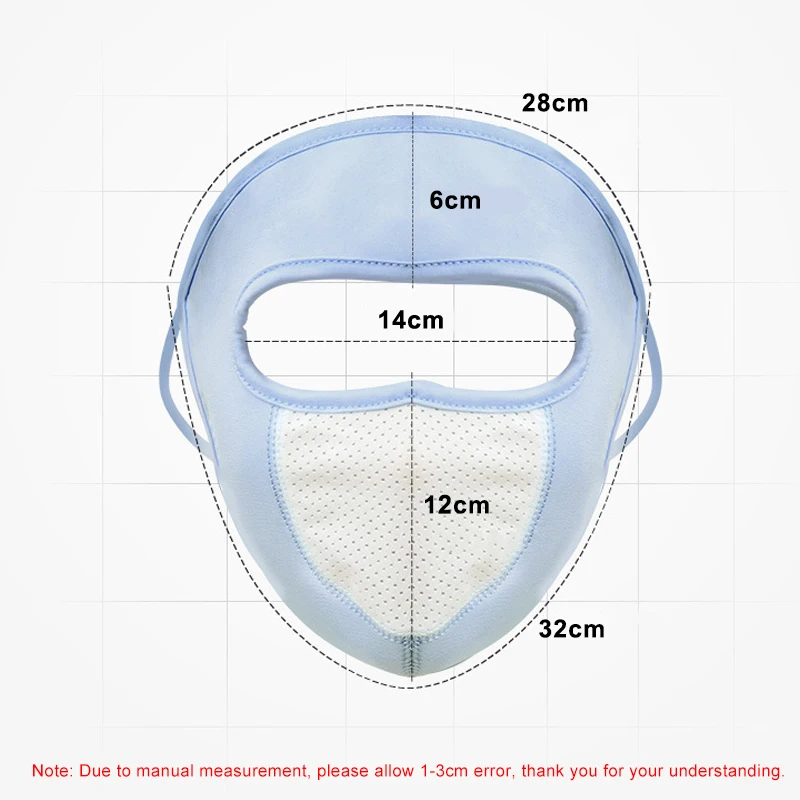 Ice Silk Sunscreen Mask Outdoor Sports Anti-UV Face Mask Cycling Breathable Anti-dust Face Cover Women Girls Hanging Ear Mask