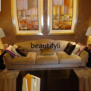 

Fabric post-modern double sofa casual neoclassical simple modern triple sofa